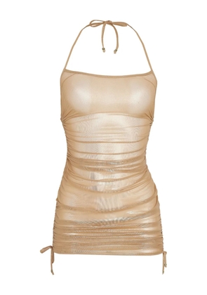 Amir Slama draped mini dress - Gold