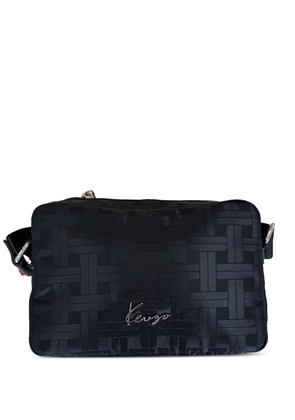 Kenzo logo-plaque shoulder bag - Black