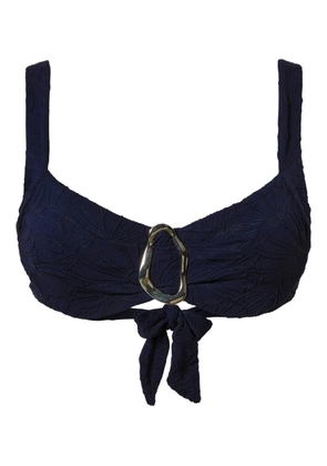 TWINSET leaf-patterned bikini top - Blue