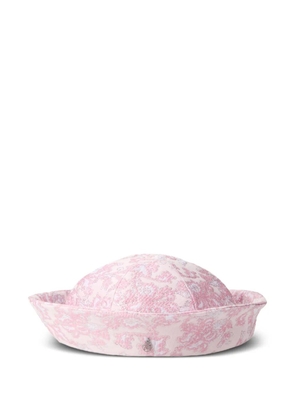 Maison Michel floral-embroidered beret - Pink