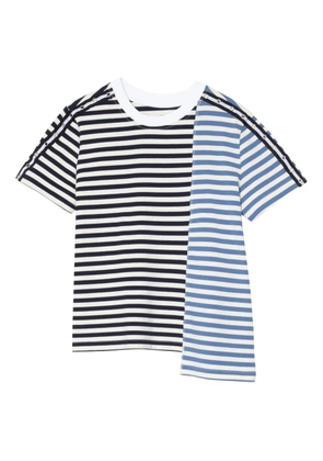 3.1 Phillip Lim striped panelled T-shirt - Black