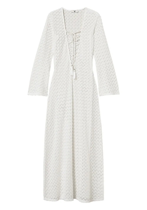 TWINSET open-knit beach dress - White