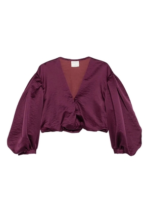 Forte Forte balloon-sleeve V-neck top - Red