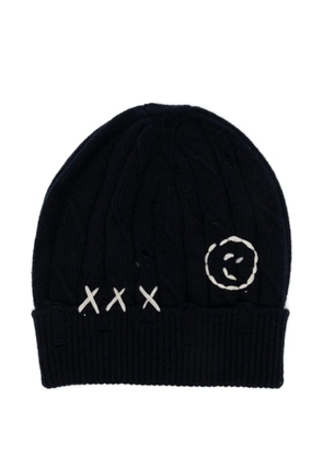 Joshua Sanders logo-patch beanie - Blue