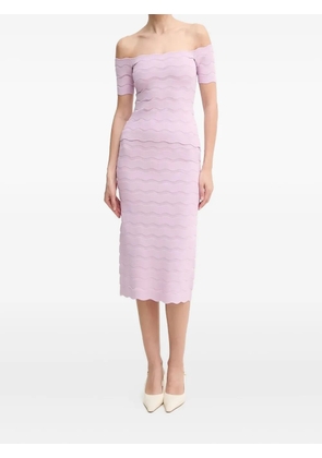 Hervé Léger Eloise midi skirt - Pink