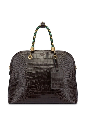 Moschino logo-debossed tote bag - Brown