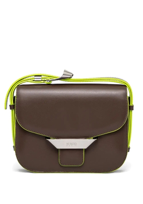 Kenzo Ribbon leather flap bag - Brown