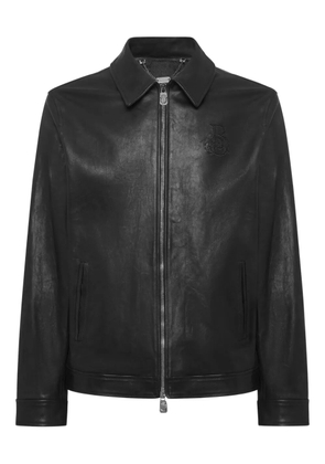 Billionaire logo-plaque jacket - Black