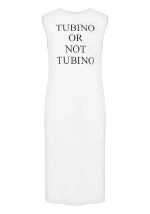 Moschino slogan-print midi dress - White
