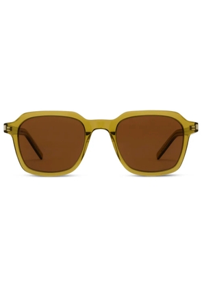 Saint Laurent Eyewear logo-print sunglasses - Green