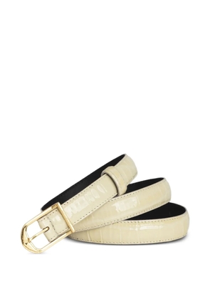 Zadig&Voltaire Rise crocodile-embossed slim belt - Neutrals