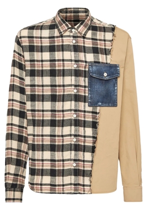 DSQUARED2 checked patchwork shirt - Neutrals