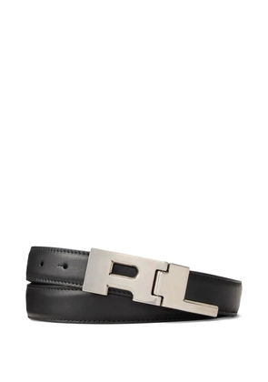 Ralph Lauren Purple Label logo-buckle leather belt - Black