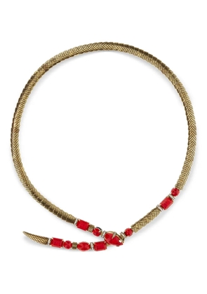 Roberto Cavalli snakeskin-effect choker necklace - Gold