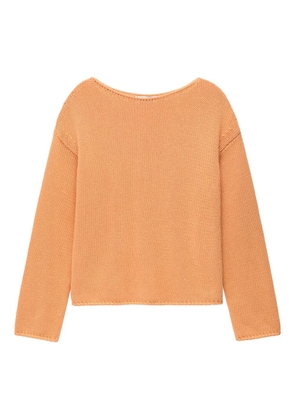 Another Tomorrow draped-knit jumper - Orange