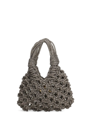 Hibourama knotted embellished tote bag - Grey