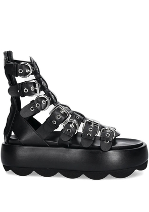 AGL buckle-embellished platform heeled sandals - Black