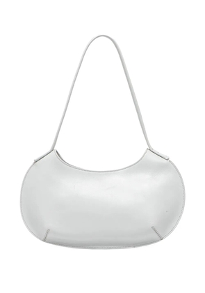 BY FAR Rachel crescent leather tote bag - White