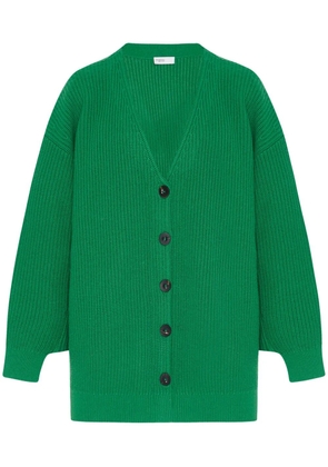 Rosetta Getty ribbed panelled cardigan - Green