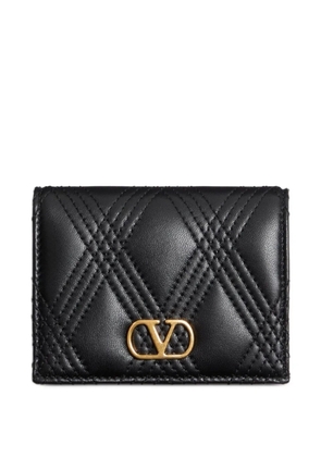 Valentino Garavani quilted leather card holder - Black