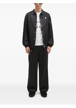 A BATHING APE® logo-pattern shirt jacket - Black