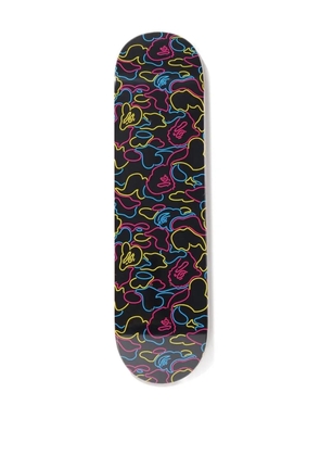 A BATHING APE® neon-graphic skateboard - Black