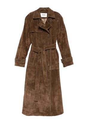 ducie Corrin suede trench coat - Brown