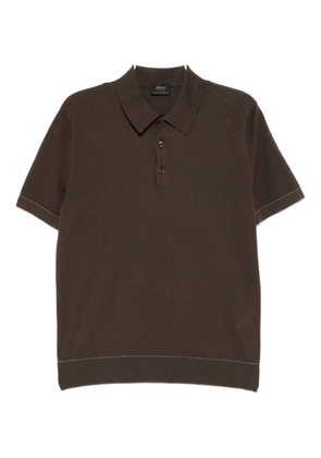 Brioni knitted polo shirt - Brown