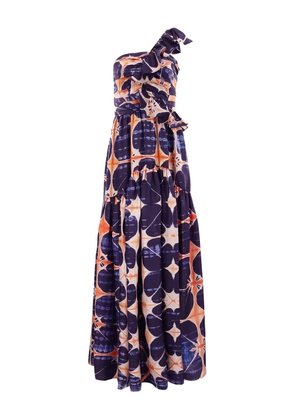 Ulla Johnson Valeria ruffle one-shoulder maxi dress - Blue