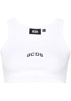 GCDS logo bra top - White