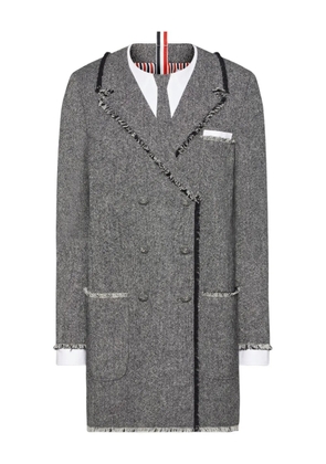 Thom Browne Trompe l'oeil Donegal tweed dress - Black