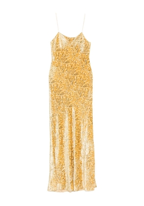 Forte Forte spaghetti-strap patterned dress - Yellow