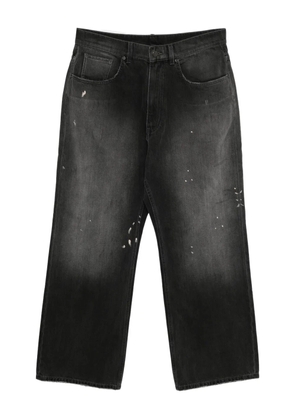 CROQUIS straight-leg rolled-edge jeans - Grey