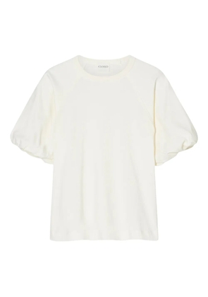 Closed puff-sleeve T-shirt - Neutrals