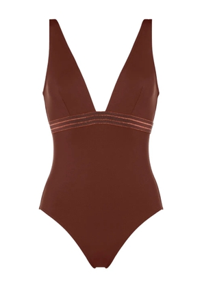 ERES Sillage plunge-neck swimsuit - Brown