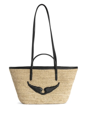 Zadig&Voltaire mini Wings basket beach bag - Neutrals