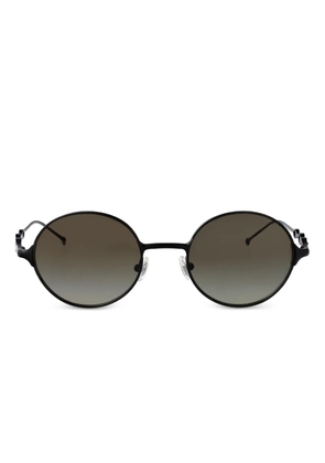 Diesel oval-frame metal sunglasses - Black