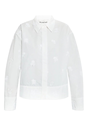 MUNTHE Kaseia embroidered button-up shirt - White