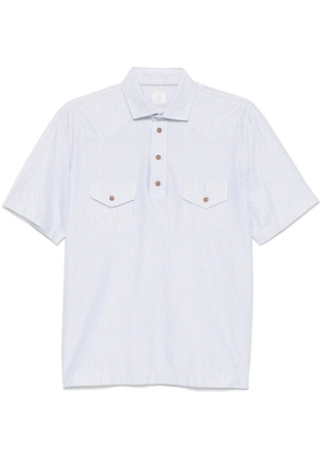 Eleventy striped polo shirt - Blue