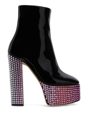 Giuseppe Zanotti Morgana Strass 150mm boots - Black
