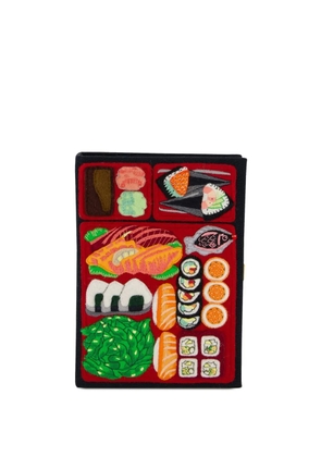 Olympia Le-Tan Bento Box embroidered clutch bag - Black
