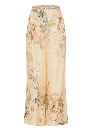 Camilla wide-leg trousers - Neutrals
