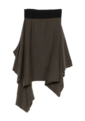 ALAINPAUL asymmetric hem a-line skirt - Brown