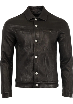 Giorgio Brato leather shirt jacket - Black