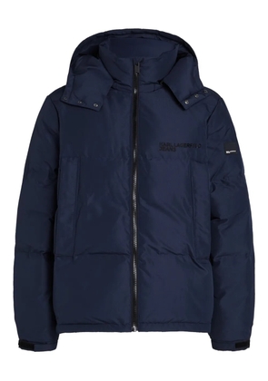 Karl Lagerfeld Jeans hooded puffer jacket - Blue