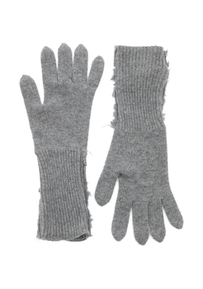 MM6 Maison Margiela ribbed-knit gloves - Grey