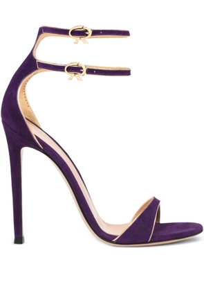 Gianvito Rossi 115mm Victorine double-buckle heeled sandals - Purple