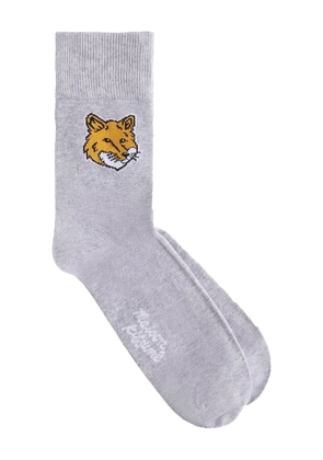 Maison Kitsuné Fox Head socks - Grey