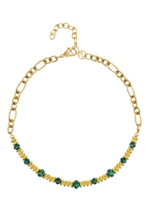 Nialaya Jewelry malachite chain necklace - Gold