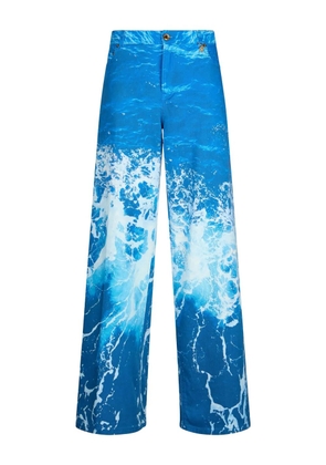 Roberto Cavalli graphic-print trousers - Blue